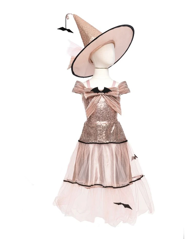 Unisex Glam Witch Dress with Hat Costume - Age 5-7 Years