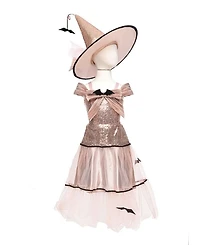 Unisex Glam Witch Dress with Hat Costume - Age 5-7 Years
