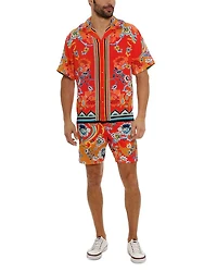 Taj Floral Leisure Fit Button Down Camp Shirt