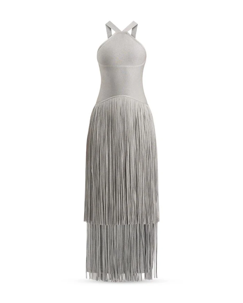 Kennedy Metallic Fringe Gown