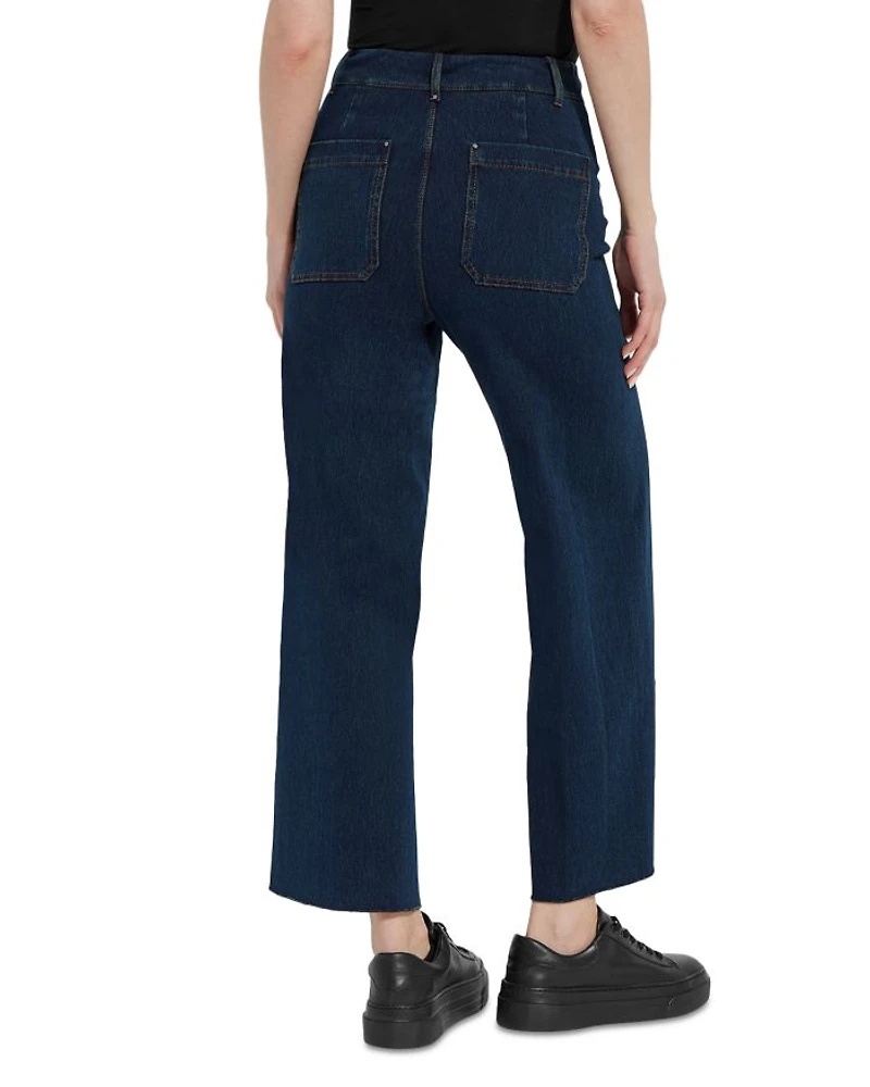 Erin High Rise Wide Leg Jeans Indigo