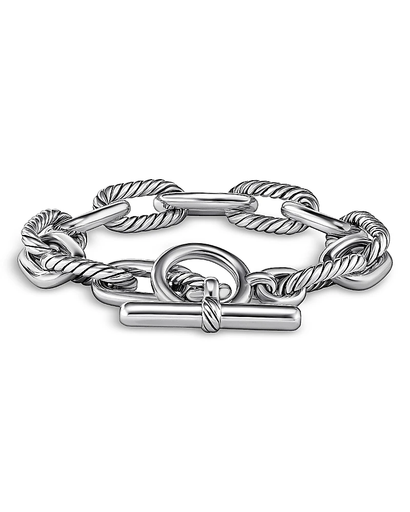 David Yurman Sterling Silver Dy Madison Toggle Chain Bracelet
