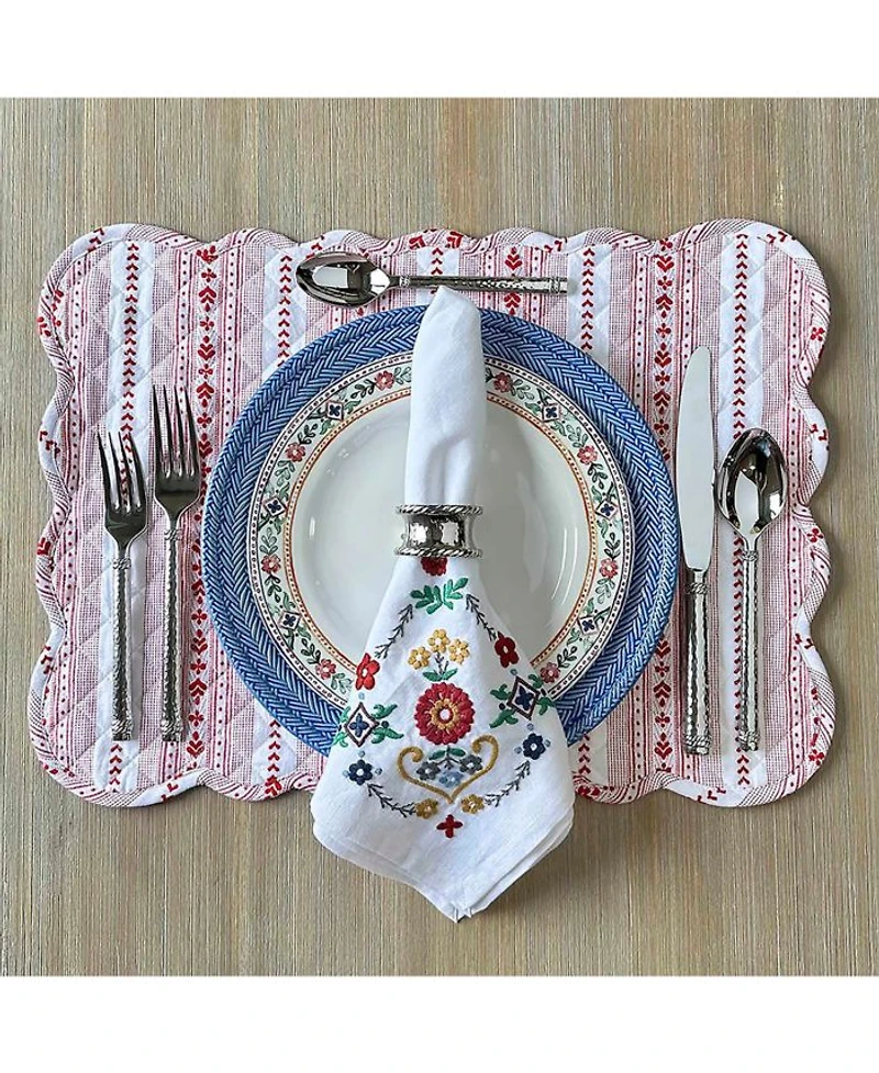Villa Stripe Quilted Placemat