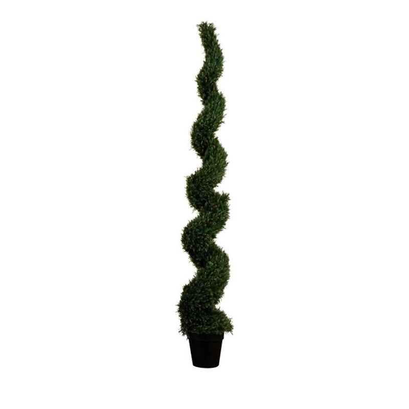 8' UV Resistant Artificial Rosemary Spiral Topiary Tree (Indoor/Outdoor)