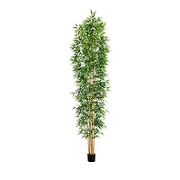 12' Artificial Bamboo Tree with Real Bamboo Trunks