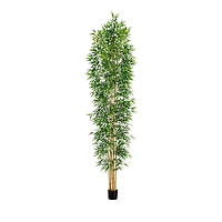 Nearly Natural 12' Artificial Bamboo Tree with Real Bamboo Trunks