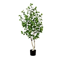5' Artificial Birch Tree with Real Touch Leaves
