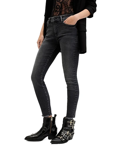 Allsaints Miller High Rise Push Up Skinny Jeans