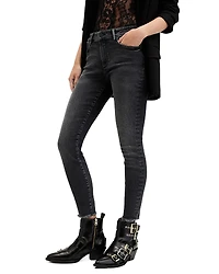 Allsaints Miller High Rise Push Up Skinny Jeans