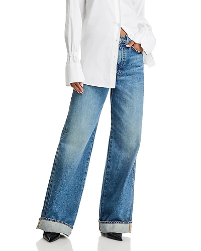 Veronica Beard Taylor High Rise Wide Leg Jeans