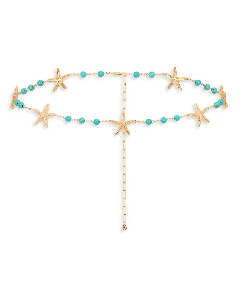 Starfish & Turquoise Linked Body Chain
