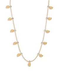 Swirled Shell Dangle Charm Necklace, 15"