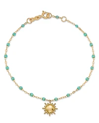 Gigi Clozeau 18K Yellow Gold Classic Sun & Resin Bead Link Bracelet