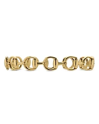 18K Yellow Gold Horsebit Open Link Chain Bracelet