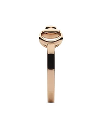 18K Rose Gold Horsebit Diamond Accent Ring