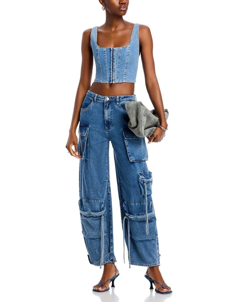 Duo Cargo Jeans Blue Denim