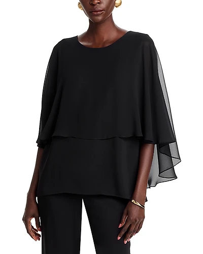 Caroline Rose Capelet Overlay Top