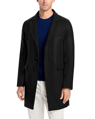 Diagonal Topcoat with Removable Windguard