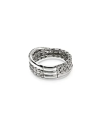Sterling Silver JH Essentials Sapphire Pavé Crossover Statement Ring
