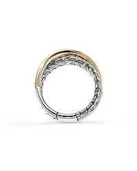 14K Yellow Gold & Sterling Silver JH Essentials Crossover Ring