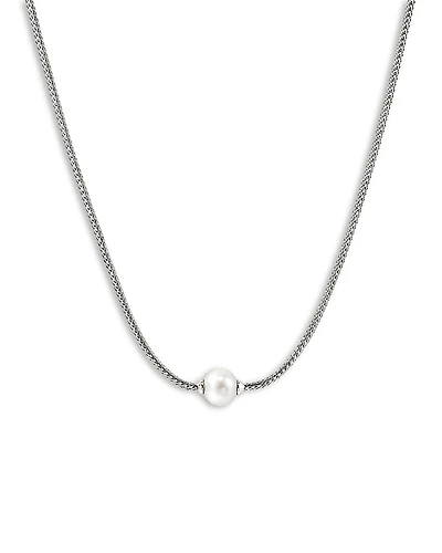 John Hardy Sterling Silver Jh Essentials Cultured Freshwater Pearl Solitaire Pendant Necklace, 16-18