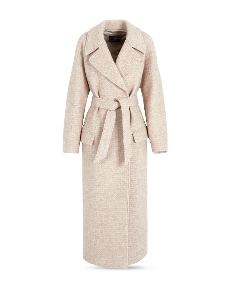 Wool Melange Belted Trench Coat