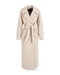 Wool Melange Belted Trench Coat