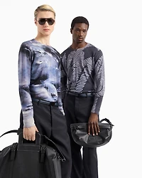 Wool Floral Digital Print Regular Fit Sweater