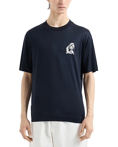 Emporio Armani Embroidered Bulldog Tee