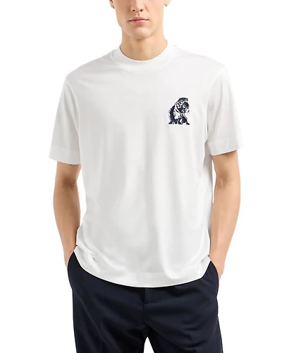 Embroidered Bulldog Tee