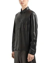 Emporio Armani Leather Shirt Jacket
