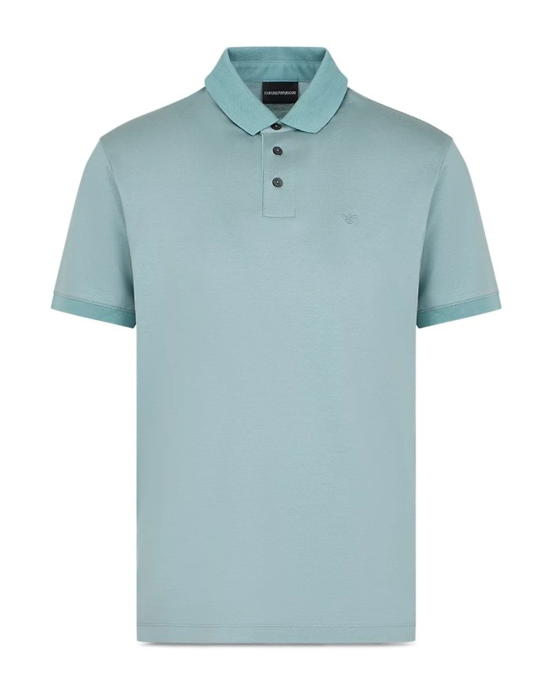 Two Tone Micro Design Polo Shirt