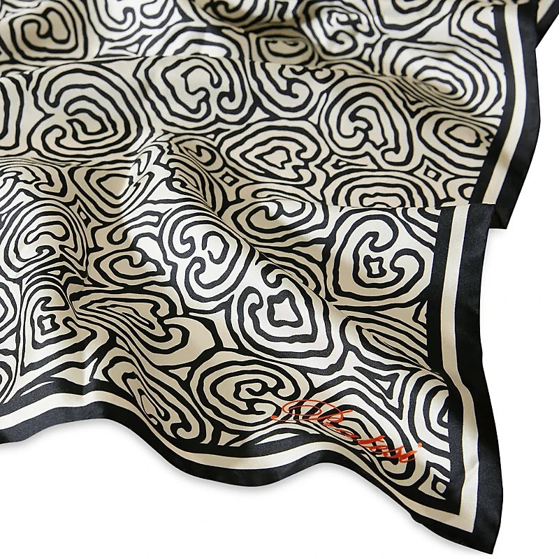 Pratesi Cuore Silk Scarf with Hand Rolled Hem