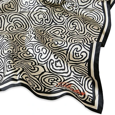 Pratesi Cuore Silk Scarf with Hand Rolled Hem