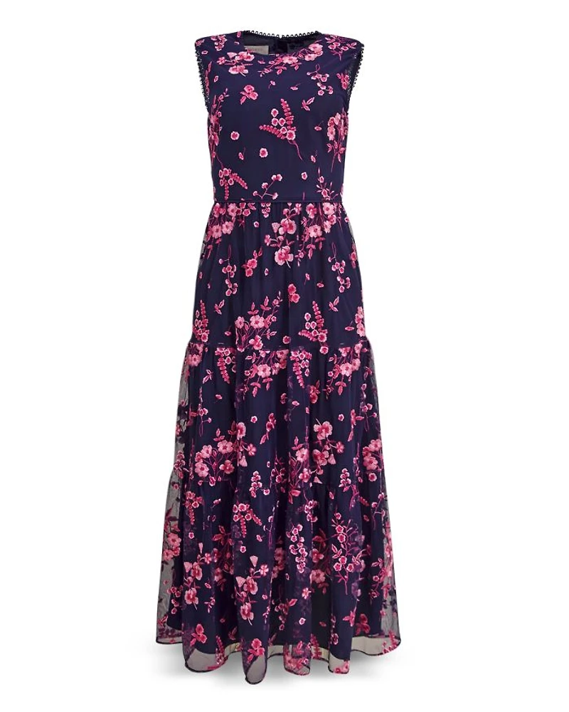 Bethany Floral Embroidered Midi Dress