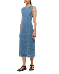 Whistles Sleeveless Denim Midi Dress