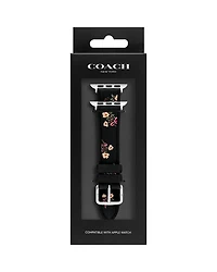 Apple Watch® Floral Black Silicone Strap, 38/40/41mm