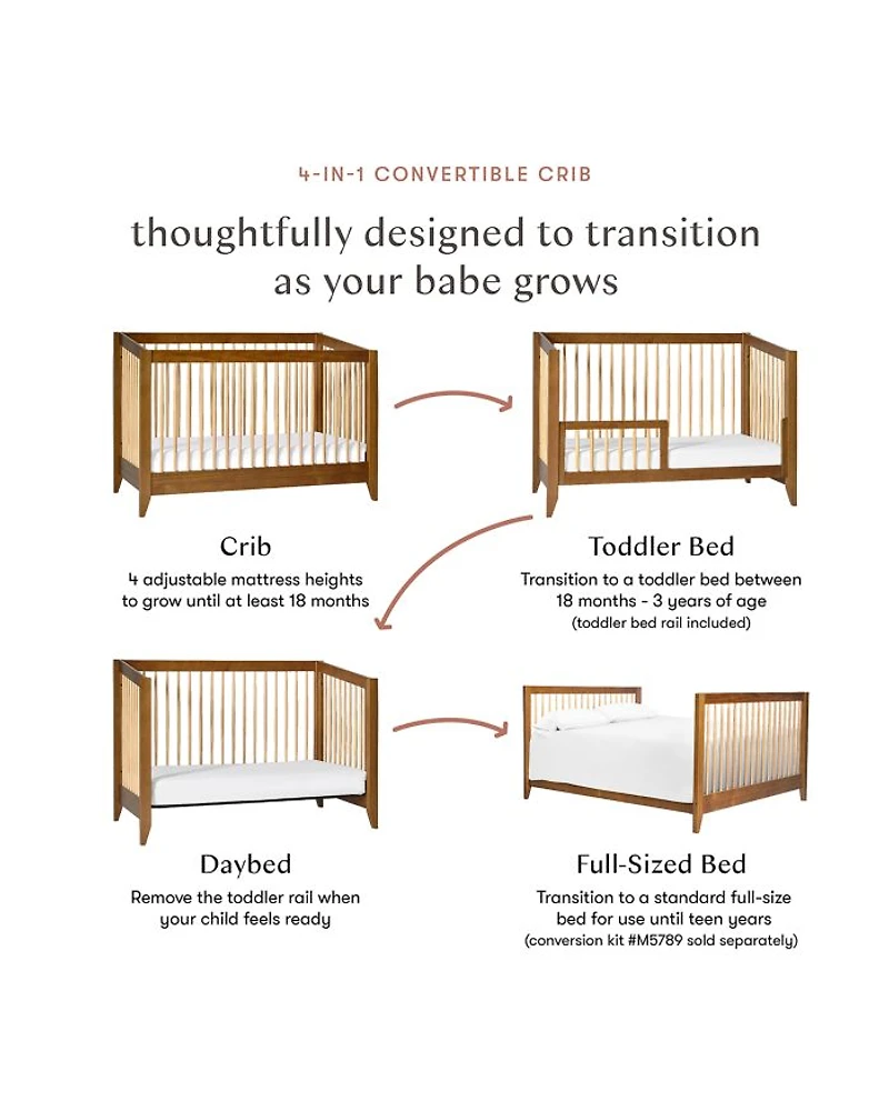 Sprout 4 1 Convertible Crib with Toddler Bed Conversion Kit