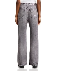 Miramar Shea High Rise Relaxed Cotton Terry Sweatpant Jeans Raven