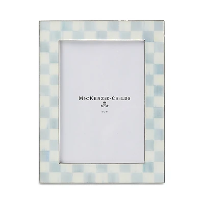 Mackenzie-Childs Sterling Check Silver Plated 5x7 Frame