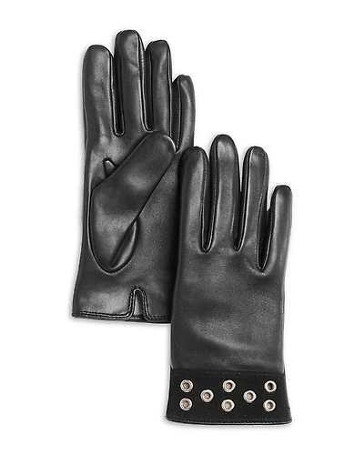 Bloomingdale's Grommet Cashmere Lined Leather Gloves - Exclusive