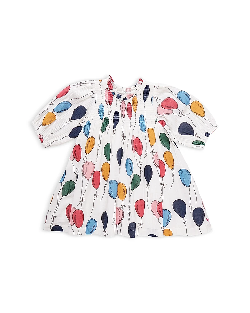 Pink Chicken Girls' Stevie Balloon Print Puff Sleeved Dress - Little Kid