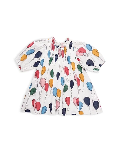 Pink Chicken Girls' Stevie Balloon Print Puff Sleeved Dress - Little Kid