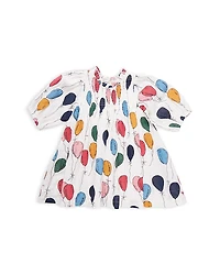 Pink Chicken Girls' Stevie Balloon Print Puff Sleeved Dress - Little Kid