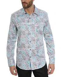 Hendriks Button Front Printed Shirt
