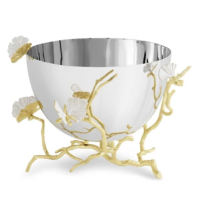 Butterfly Ginkgo Gold Serving Bowl