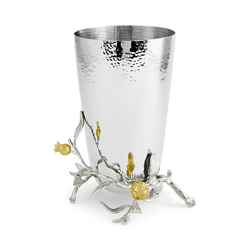 Michael Aram Pomegranate Silver and Gold Vase