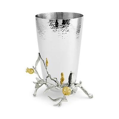 Michael Aram Pomegranate Silver and Gold Vase