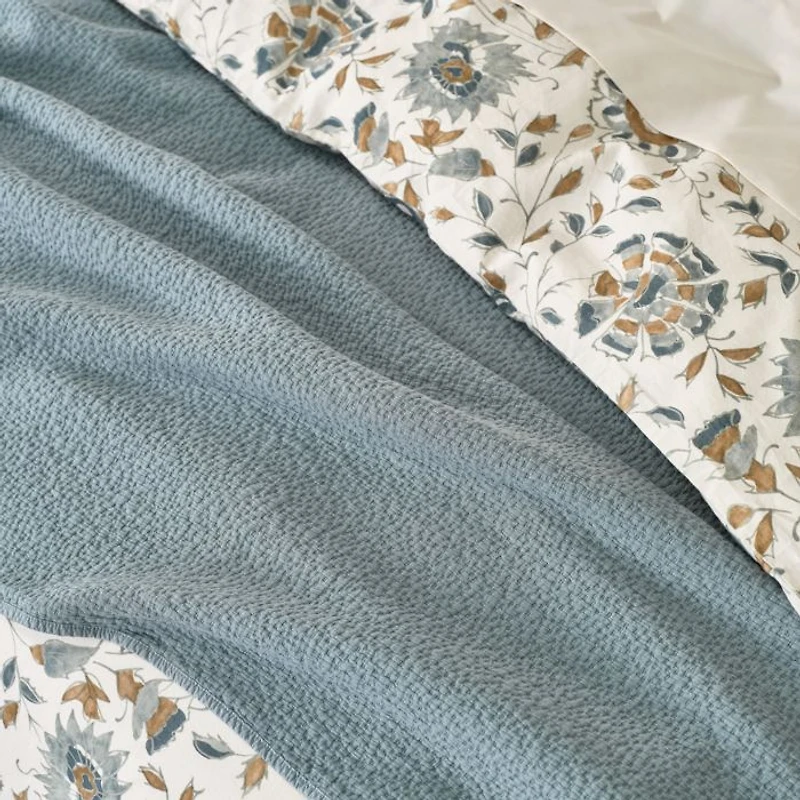 Organic Cotton Cascade Coverlet, Full/Queen