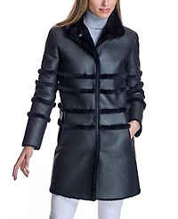 Reversible Seam-Out Shearling Shortcoat